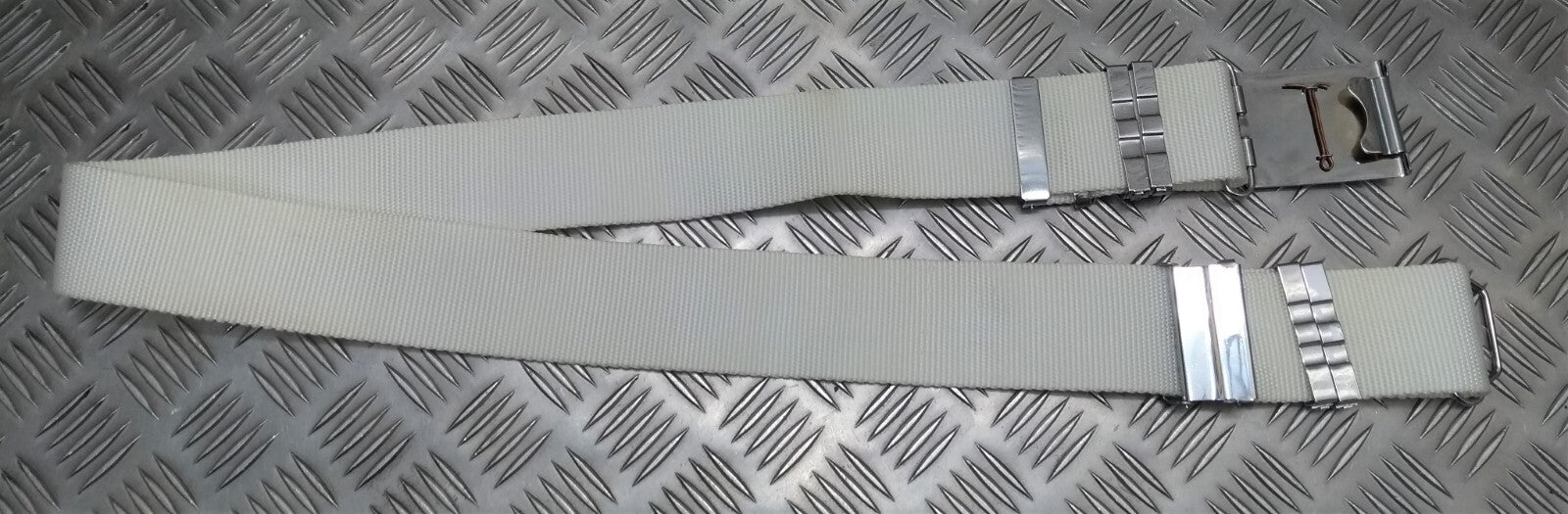 Abu Dhabi Belt White Nylon With Buckle For Ceremonial & Parade Duties