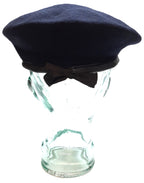 Navy Beret Old Pattern Hobson Beret Leather Rim 7 57cm