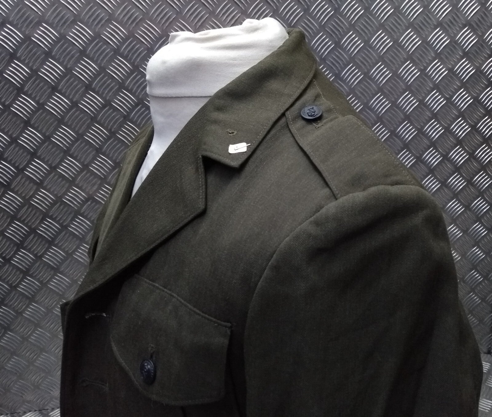 Vintage US MC Jacket Gabardine United States Marine Green Tunic No Belt