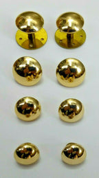 High Quality Gold Coloured Anodized High Sheen Plain Metal Dome Buttons - NEW