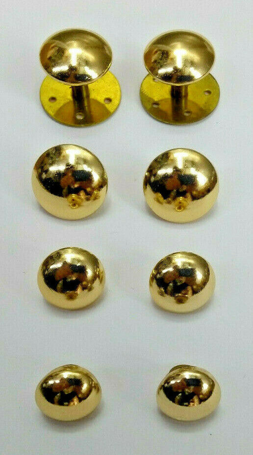 High Quality Gold Coloured Anodized High Sheen Plain Metal Dome Buttons - NEW