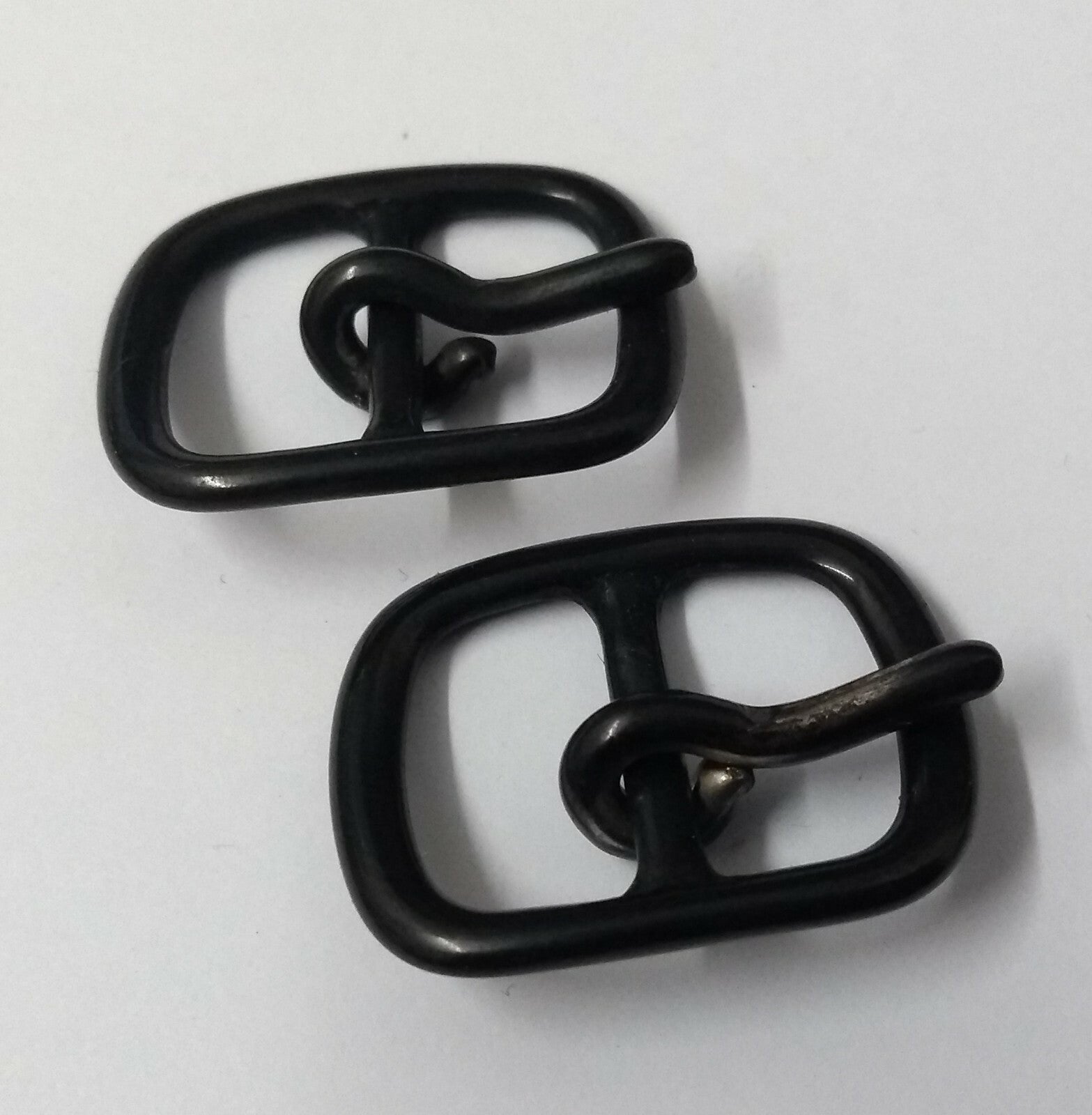 Genuine British Issue 5/8" Black Metal Buckles For Spur Straps X2 STD67