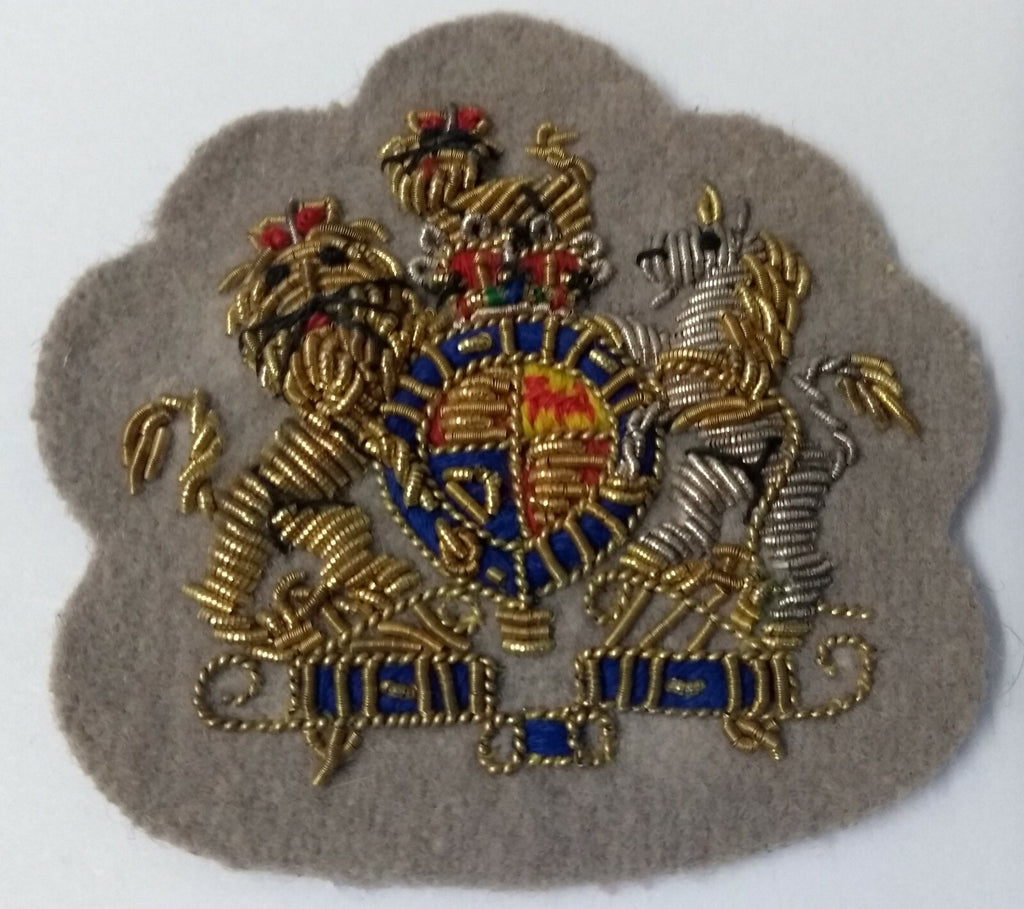 Genuine Vintage British Mess Dress WO1 Coat of Arms Braid Patch ASPS86