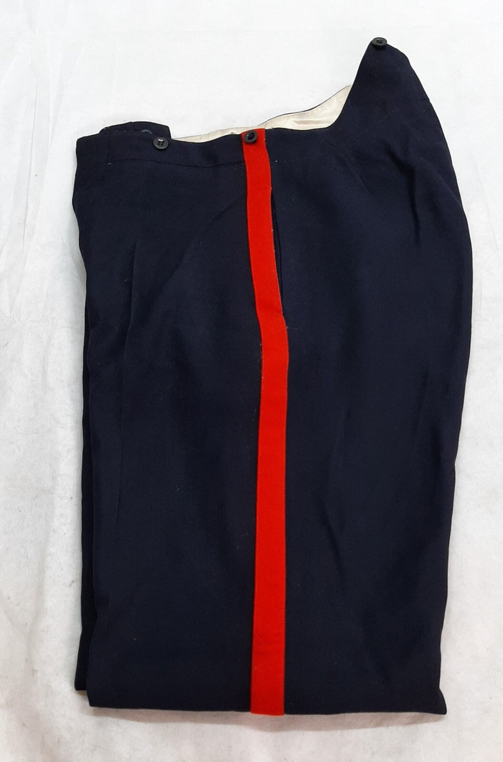 No1 Dress Trousers British Army Blues Pattern RMAS With 1" Red Stripes W34"