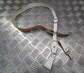 Vintage Sam Browne Strap Shoulder Cross Over White Leather Issue