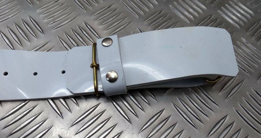 White PVC Belt Hi Sheen Nigerian Issue For Ceremonial & Parade Duties