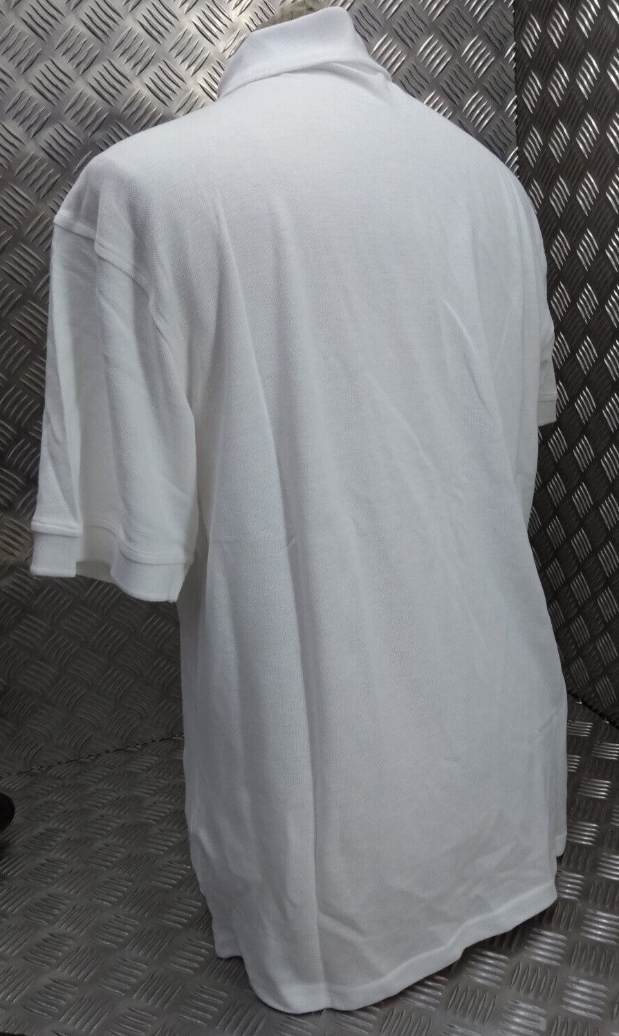 Short Sleeve White Shirt Utility Polo Style Physical Training PT 104cm Large NEW