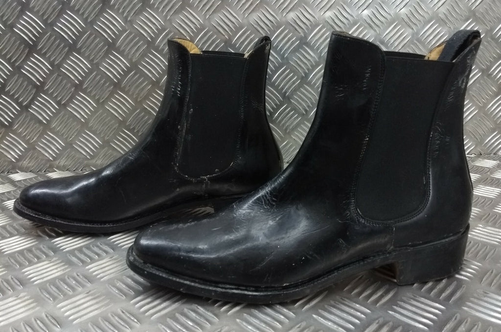 Genuine British Officers Chelsea Boots Black Leather Ceremonial Parade