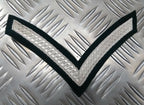 Genuine British Issue Mess Dress Rank Chevrons Silver Braid On Green