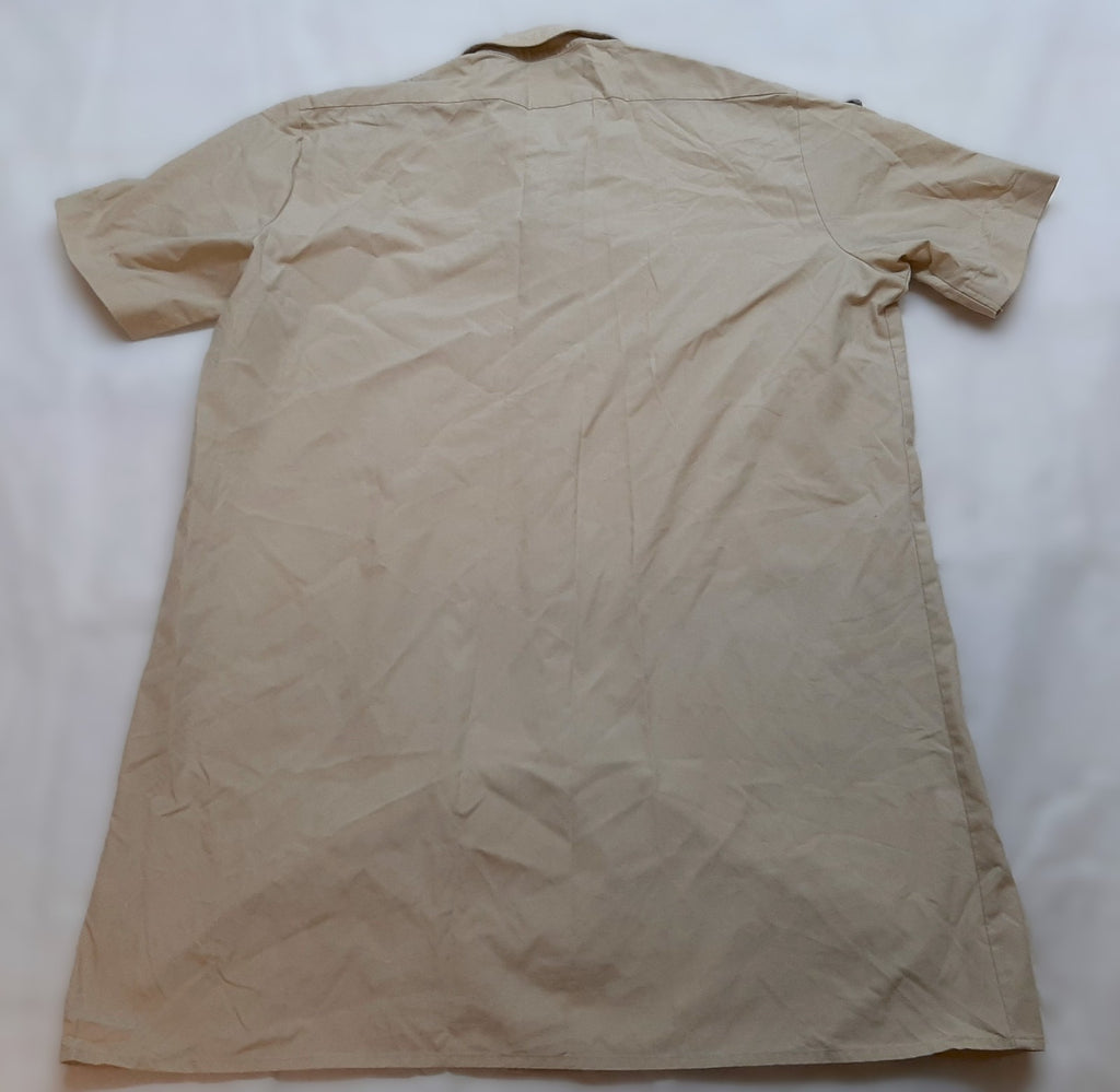 FAD Shirt British Army Fawn Short Sleeve Para Wings and Commando Patch CLR 39cm