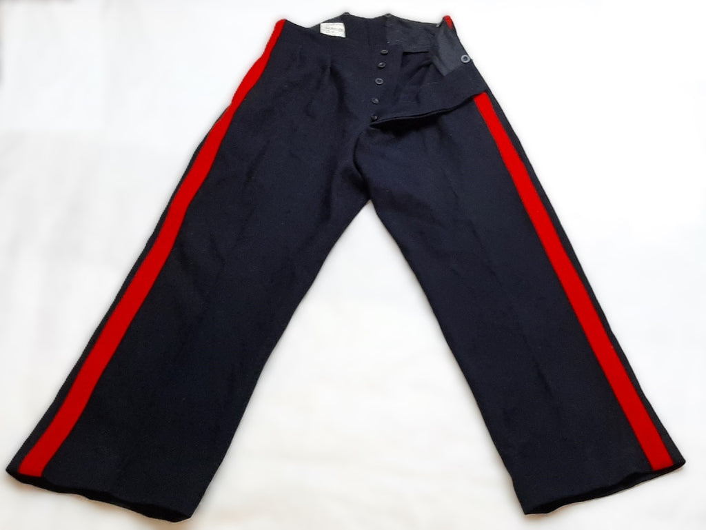 No1 Dress Trousers British Army Blues Pattern Other Ranks 1" Red Stripes W32"