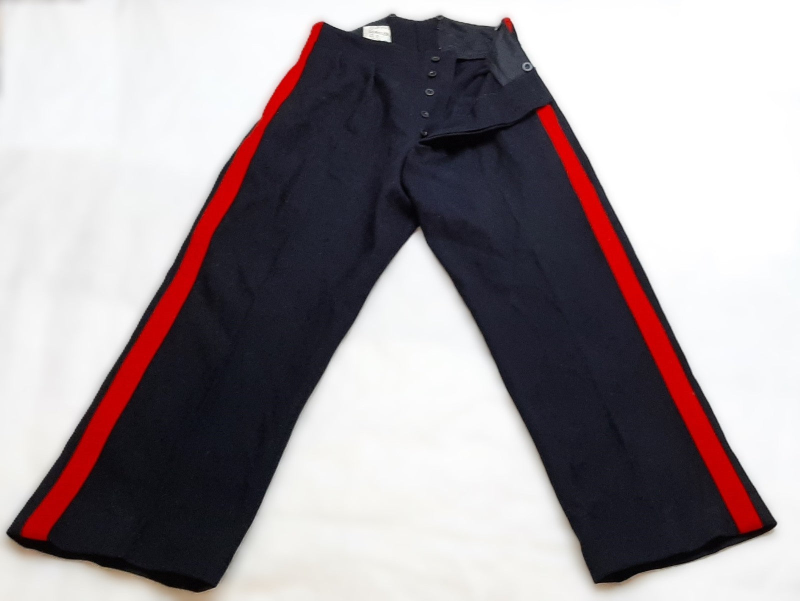No1 Dress Trousers British Army Blues Pattern Other Ranks 1" Red Stripes W32"
