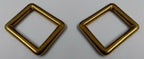 Genuine Vintage British Square Ring Stay For Leather Straps x 2 New