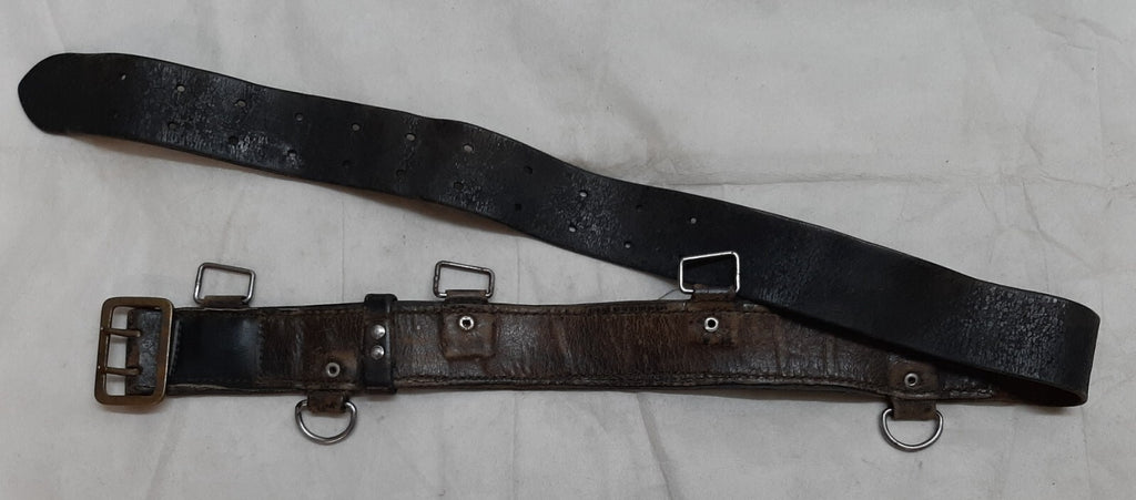 Vintage Belt Double Prong Buckle With Sam Browne Fittings Size 27-38"