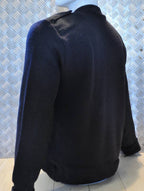 British Uniform Jumper, Black V-Neck. 100% Wool - Size 36" - X-Small NEW