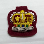 Staff Sergeant Crown No1 SSGT Maroon British Army Hand Embroidered Arm Patch