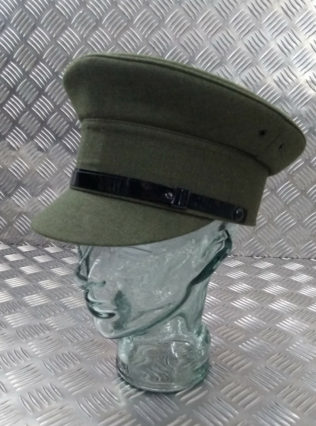 Genuine British Made Issue Olive Green Parade Dress Hat Cap 56cm
