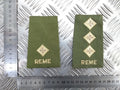 Royal Electrical & Mechanical Engineers REME OD Green Rank Slides - NEW
