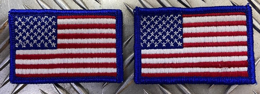 US / American USA Flag Shoulder Sew-on x 2- NEW