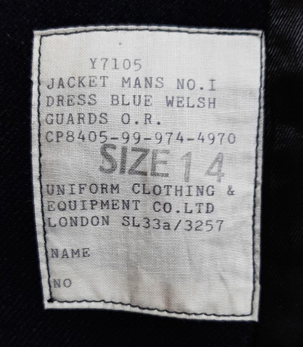 W GDS Jacket No1 Dress Old Pattern Cymru am Byth No Badges Present