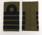 Royal Navy Black on OD Green Captain Rank Slides - NEW