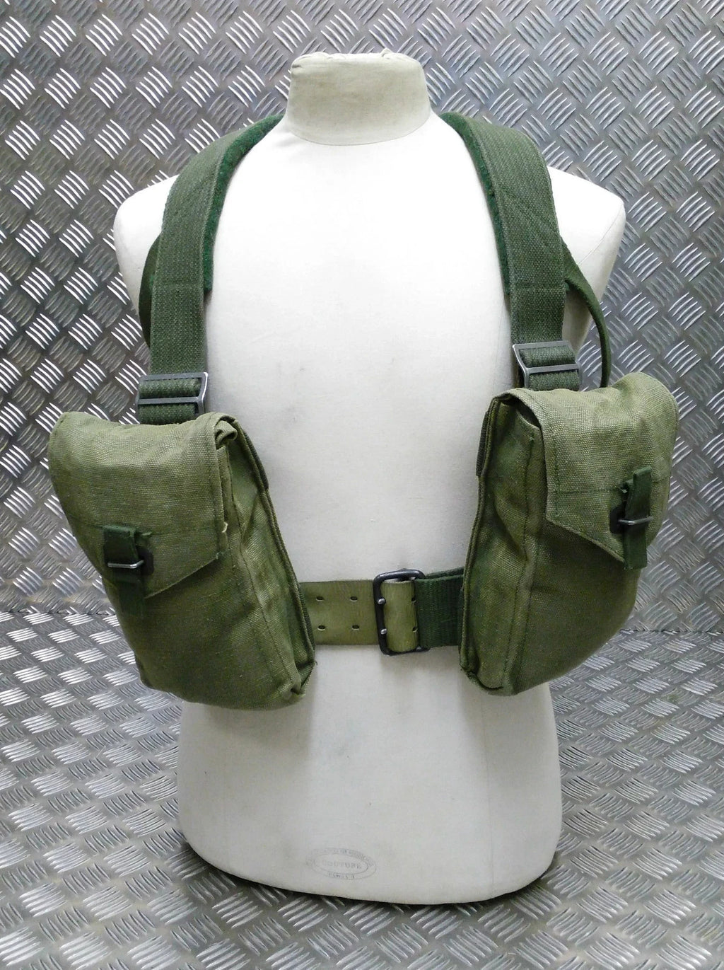 M39 Belt Utility Pouches & Harness WW2 Pattern Heavy Canvas Vintage Army Webbing