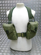 M39 Belt Utility Pouches & Harness WW2 Pattern Heavy Canvas Vintage Army Webbing
