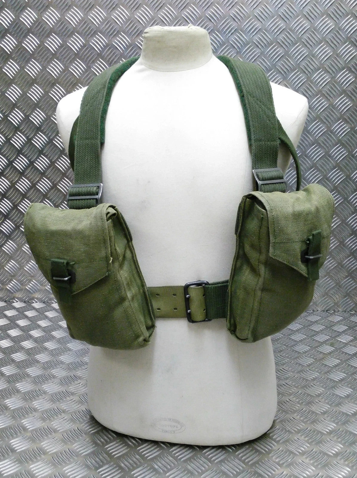 M39 Belt Utility Pouches & Harness WW2 Pattern Heavy Canvas Vintage Army Webbing