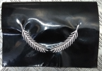 Officers Palmleaf Braid Uncut Cap Peak Silver on Black PVC British Made