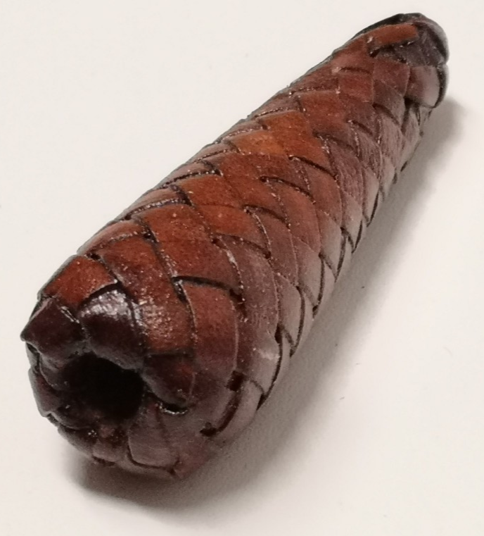 Sword Knot Acorn Dark Brown Leather Bound Replacement Part
