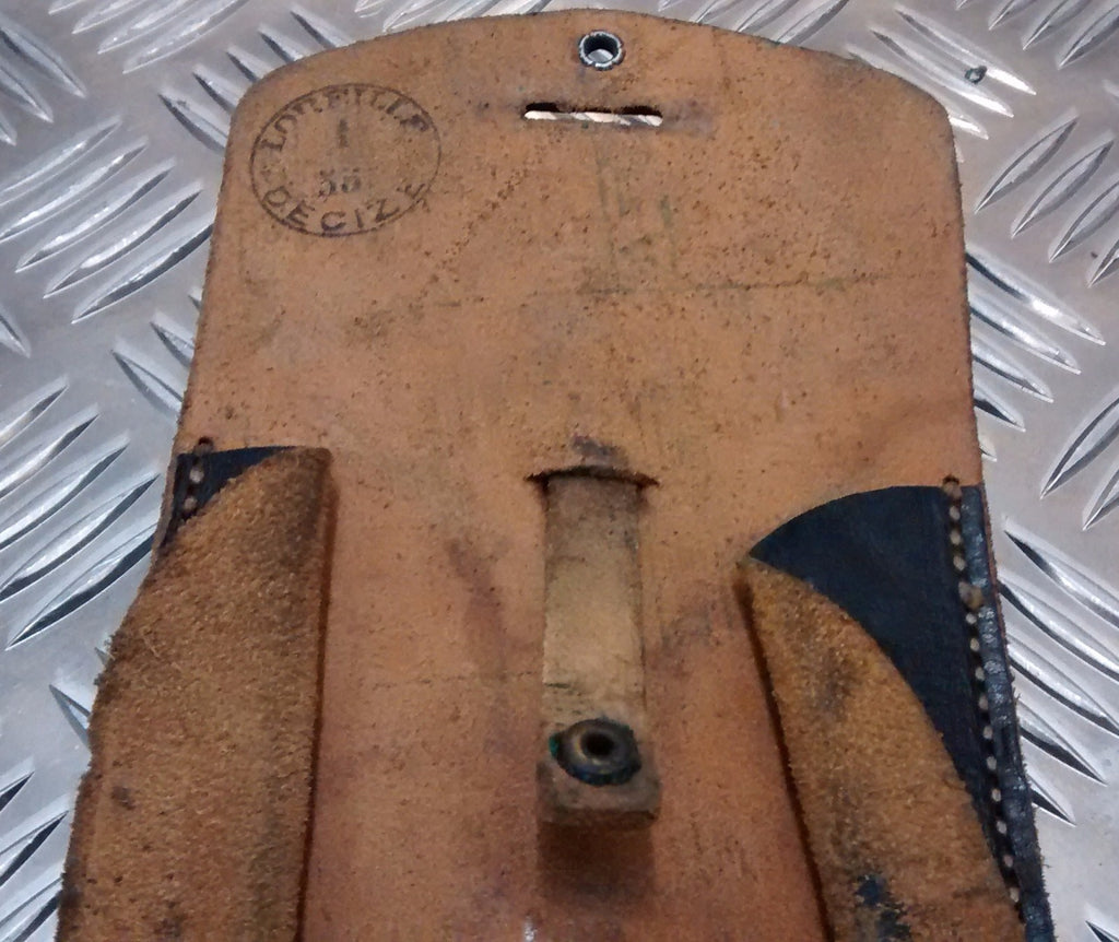 Genuine Vintage Army Leather Pouch with belt loops and metal loop - with Defect
