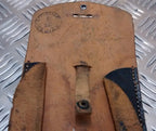Genuine Vintage Army Leather Pouch with belt loops and metal loop - with Defect