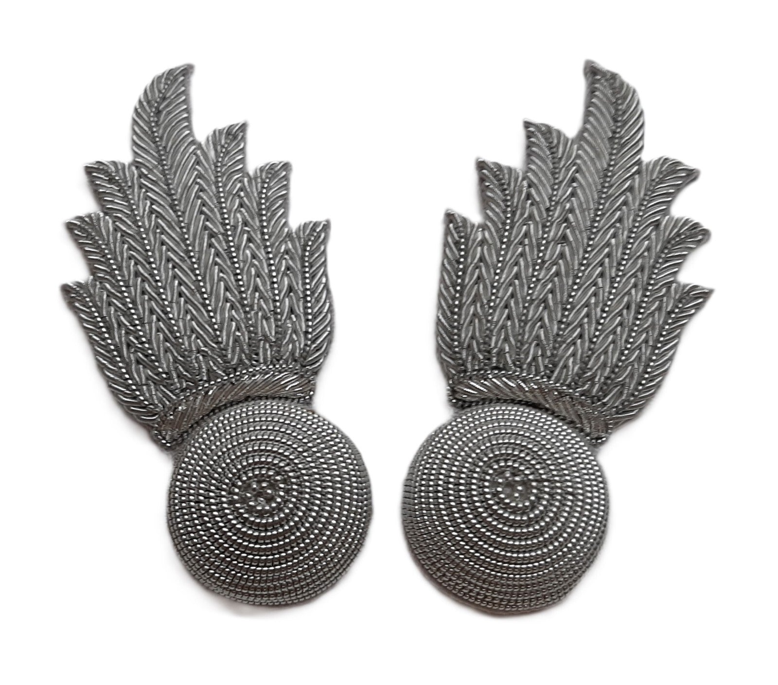 The Honourable Artillery Company NCO Silver Grenade Embroidered Collar Badges