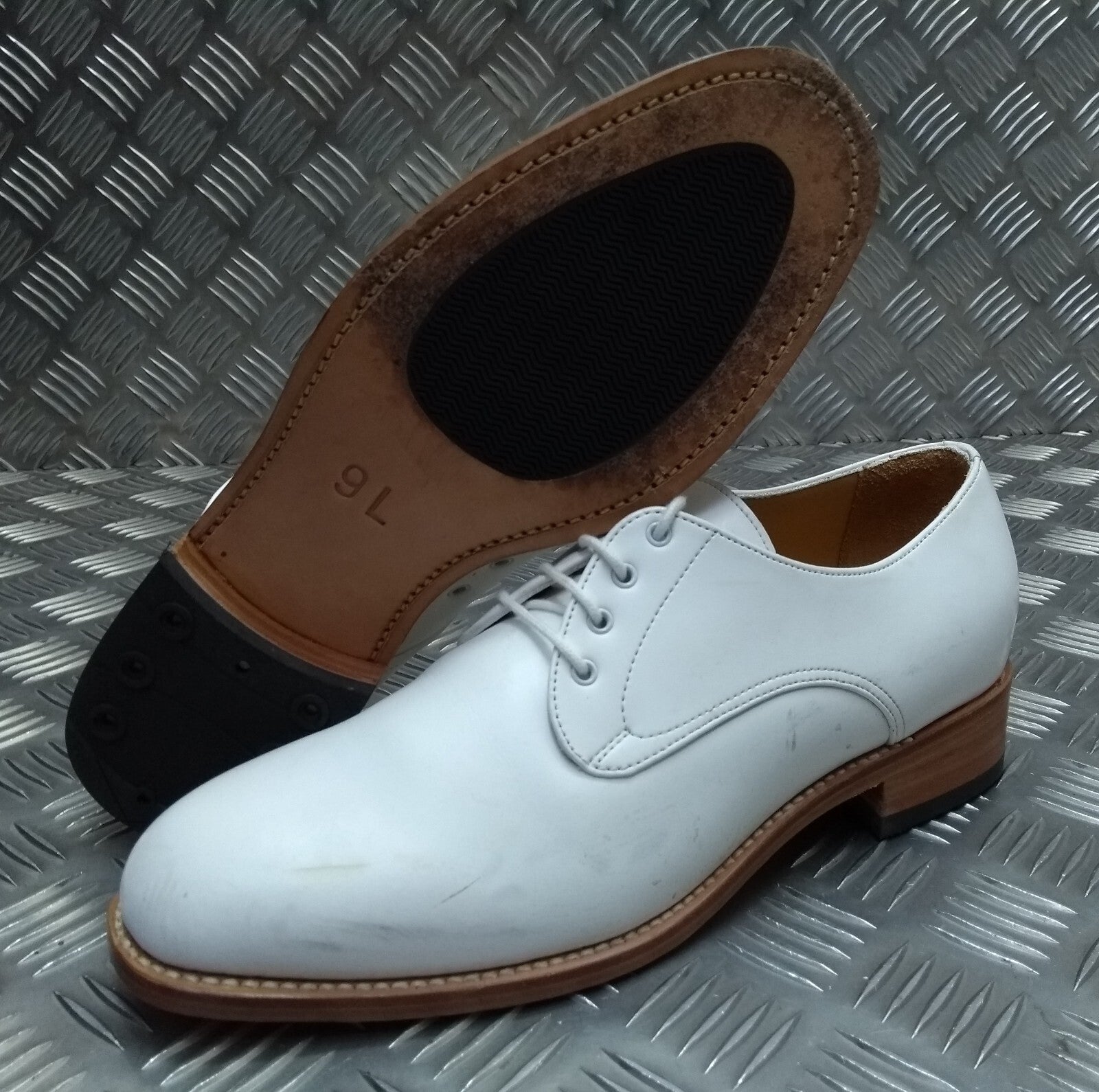 British Navy White Leather Parade / Dress Shoes Womans - Assorted Sizes