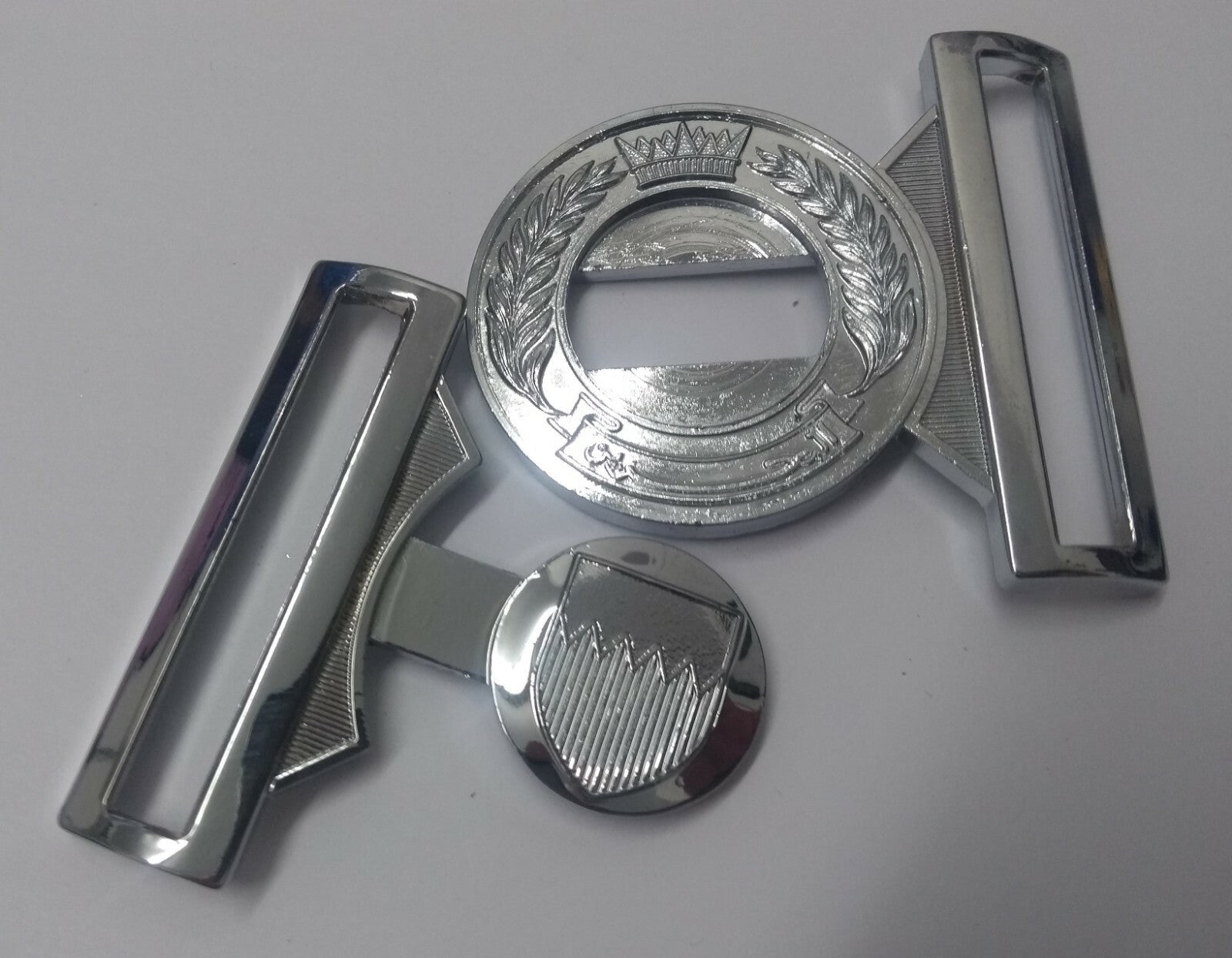 Bahrain Ceremonial Buckle Chrome Locket With National Insignia For Parade Belts