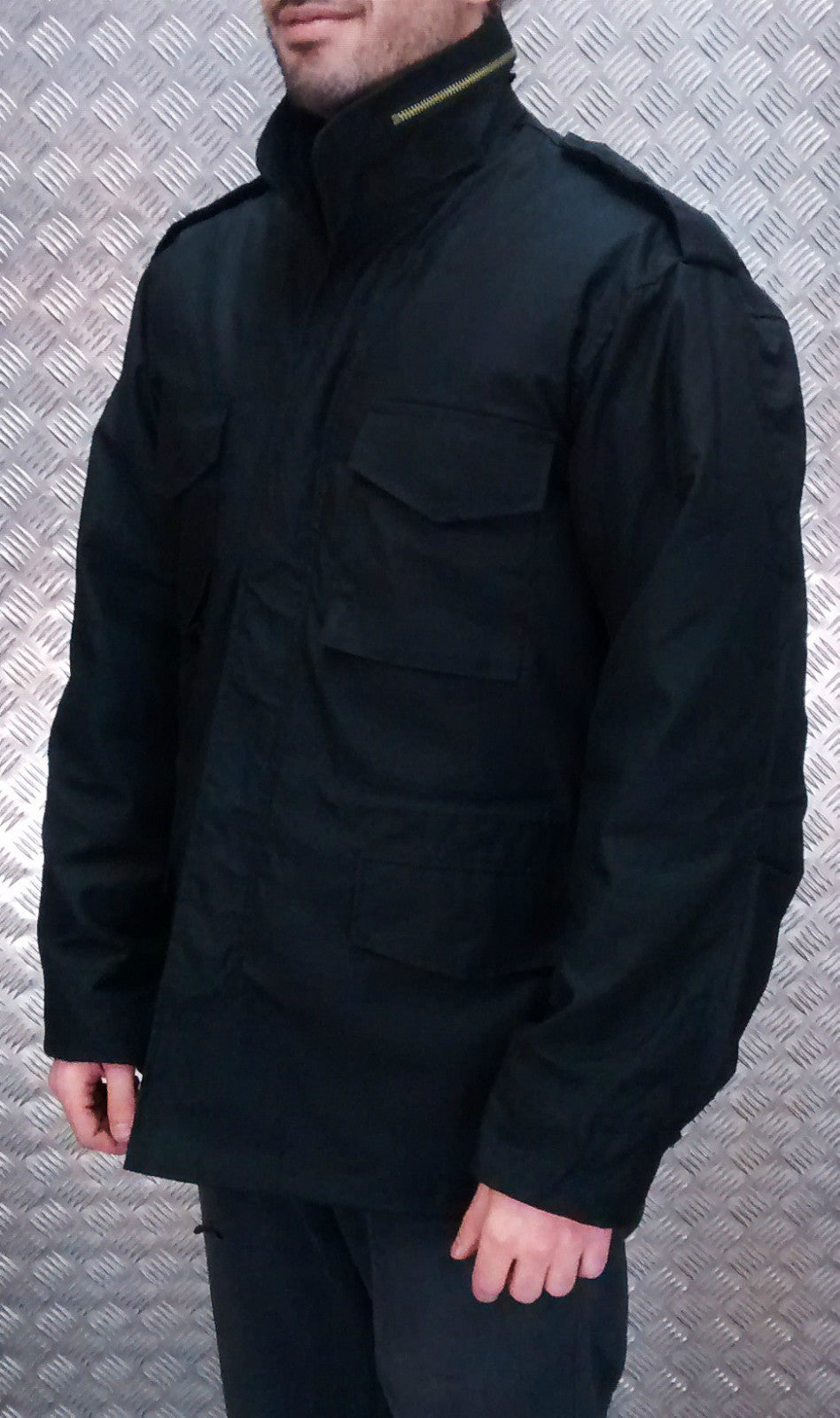 US Military Style M65 Lined Combat Jacket Black NEW