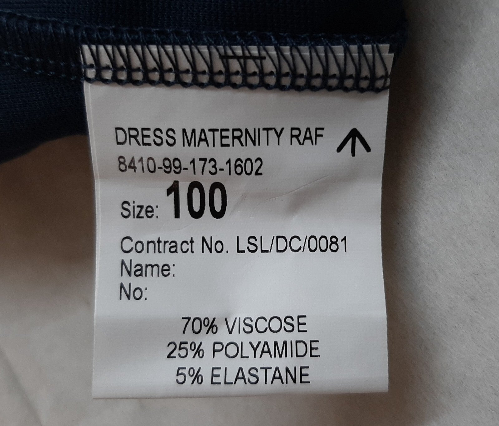 RAF Royal Air Force Maternity Dress Air Force Blue Loose Fitting 100cm