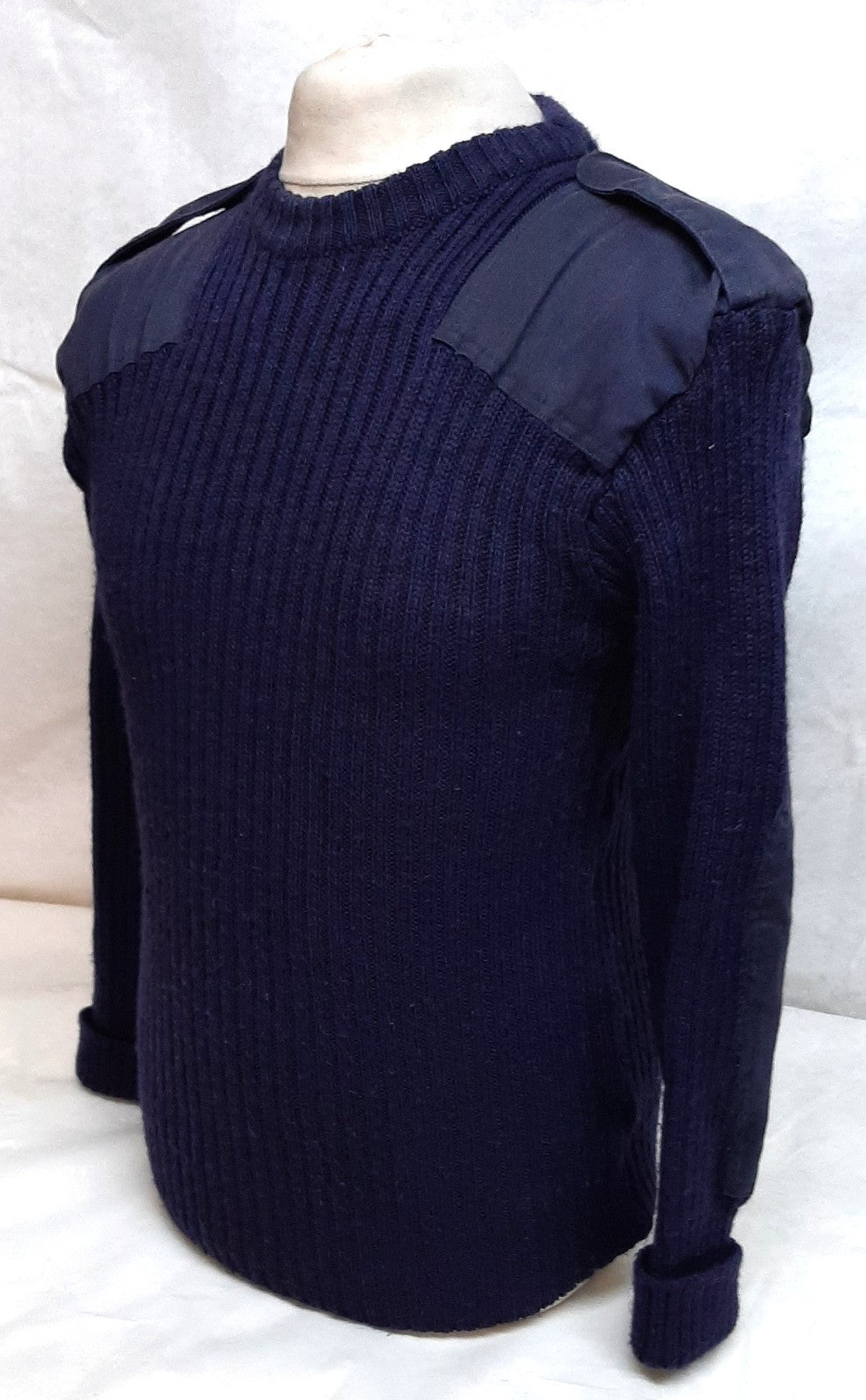 Navy Commando Jumper British Forces Ribbed Naval Blue Pullover No Insignia M