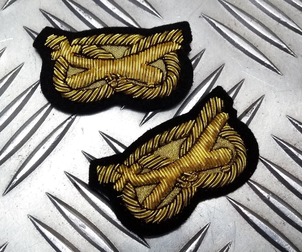 No1 & Mess Dress The Mercian Regiment Gilt Wire Arm Patches British Army x5 Pair