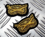 No1 & Mess Dress The Mercian Regiment Gilt Wire Arm Patches British Army x5 Pair