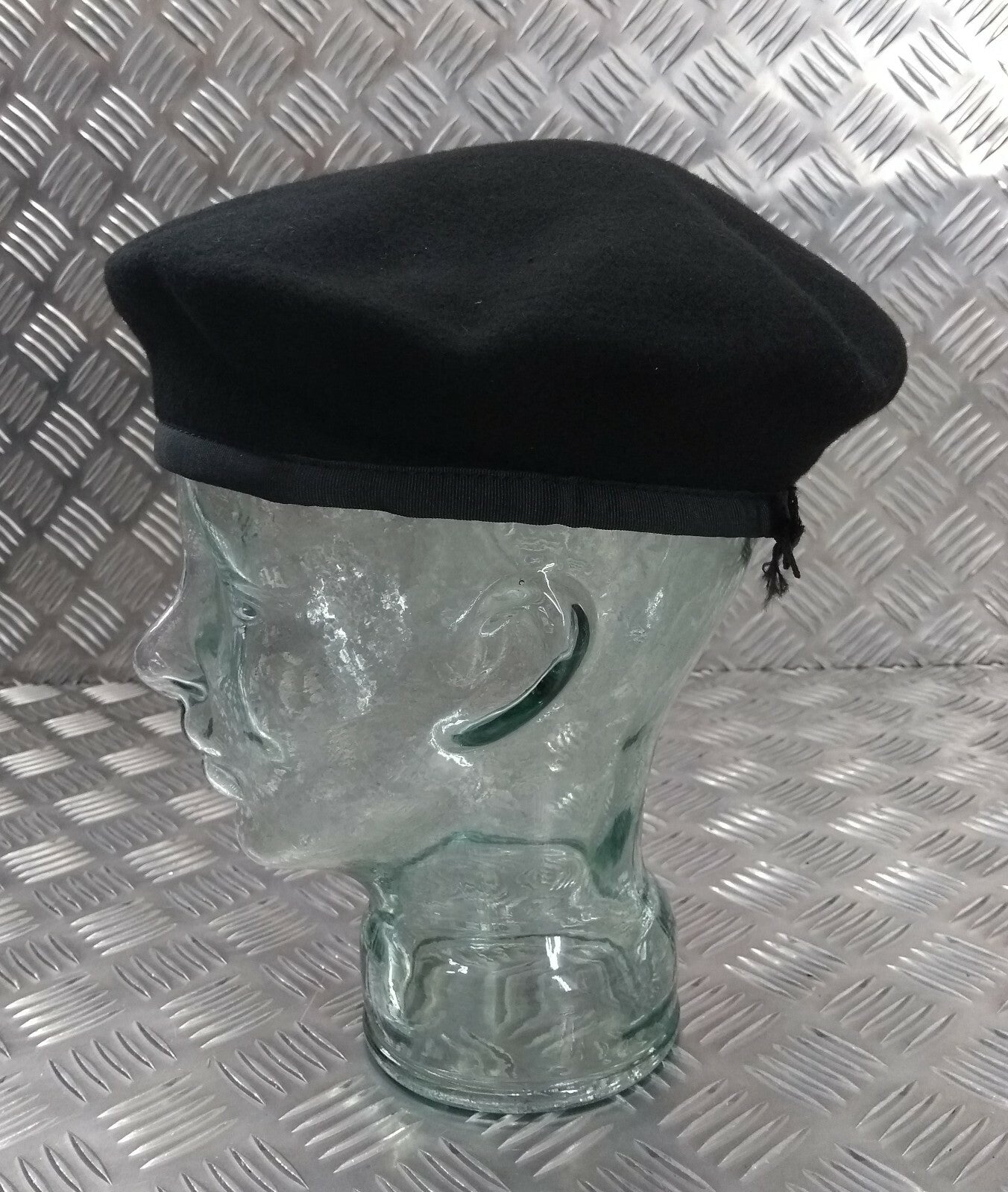 Hobsons of London Style Black Lined Wool Beret 7 1/8 New