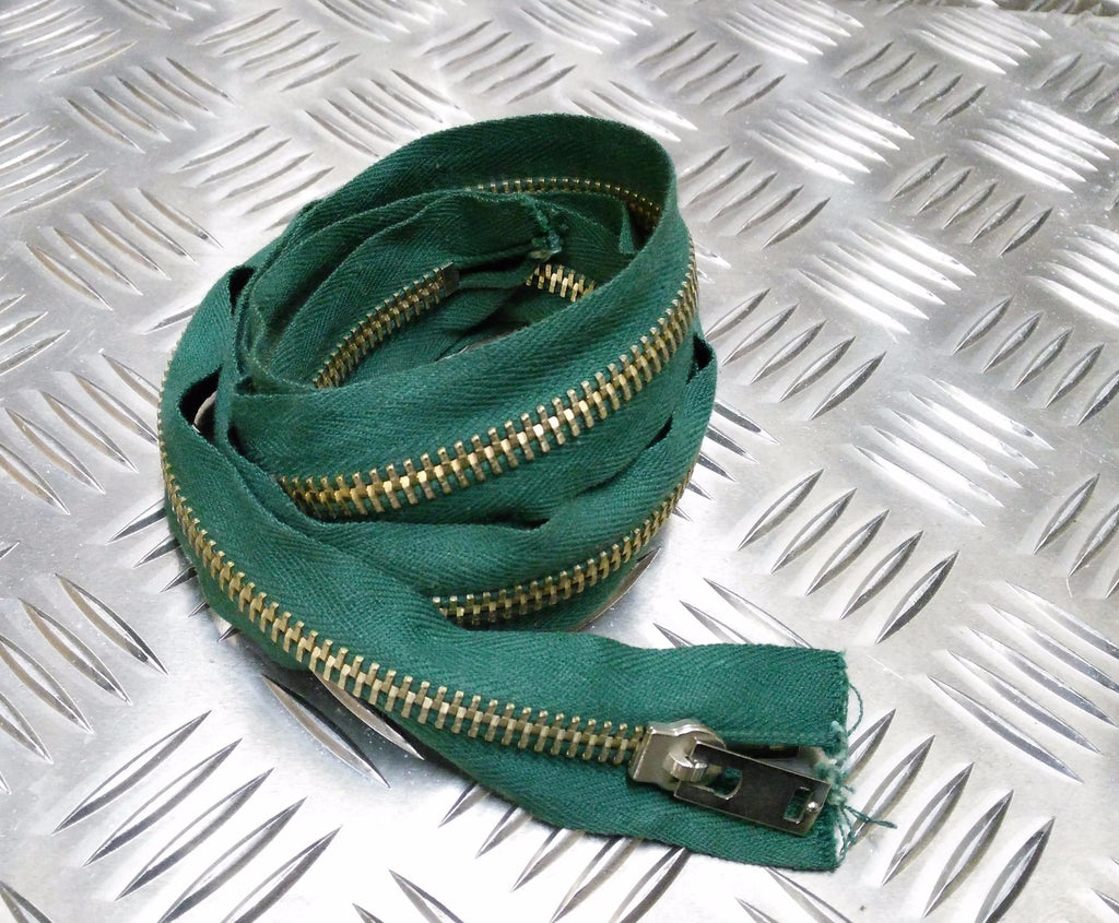 Genuine British Army NZ 66" Closed End Metal Zip / Zipper Vintage Green