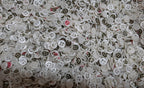 Buttons 10 Vintage 4 Hole for Dress Shirts Pearlesque Clear White 10mm NOS