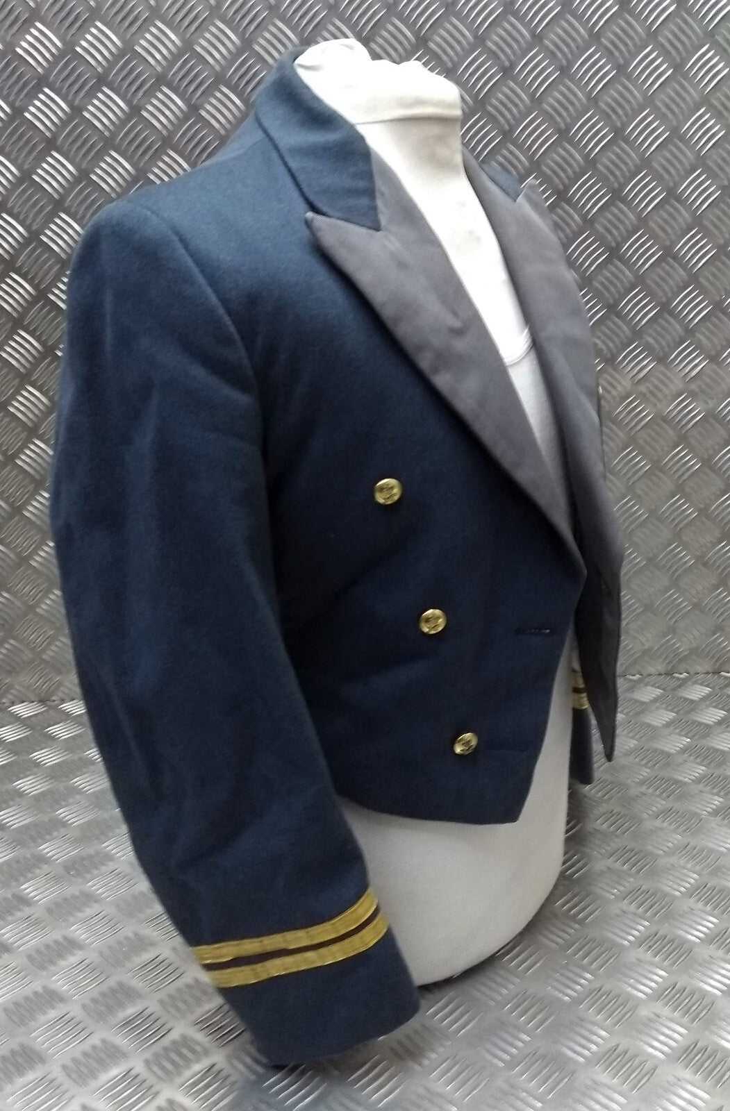RAF Royal Air Force Vintage Mess Jacket Airforce Blue Grey Colour with Braided Cuffs by Moss Bros