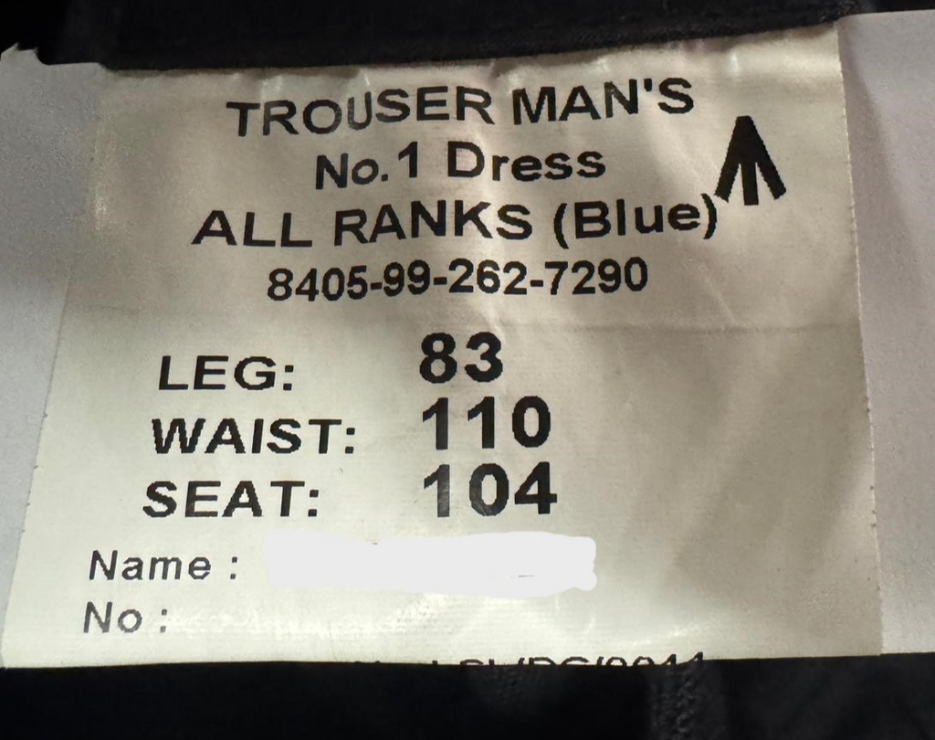 No1 Dress Blues Trousers 2" Red Stripe British Army Pattern All Ranks Waist 43"