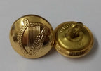 Vintage Irish Harp Shank Buttons x 2 ASBT198
