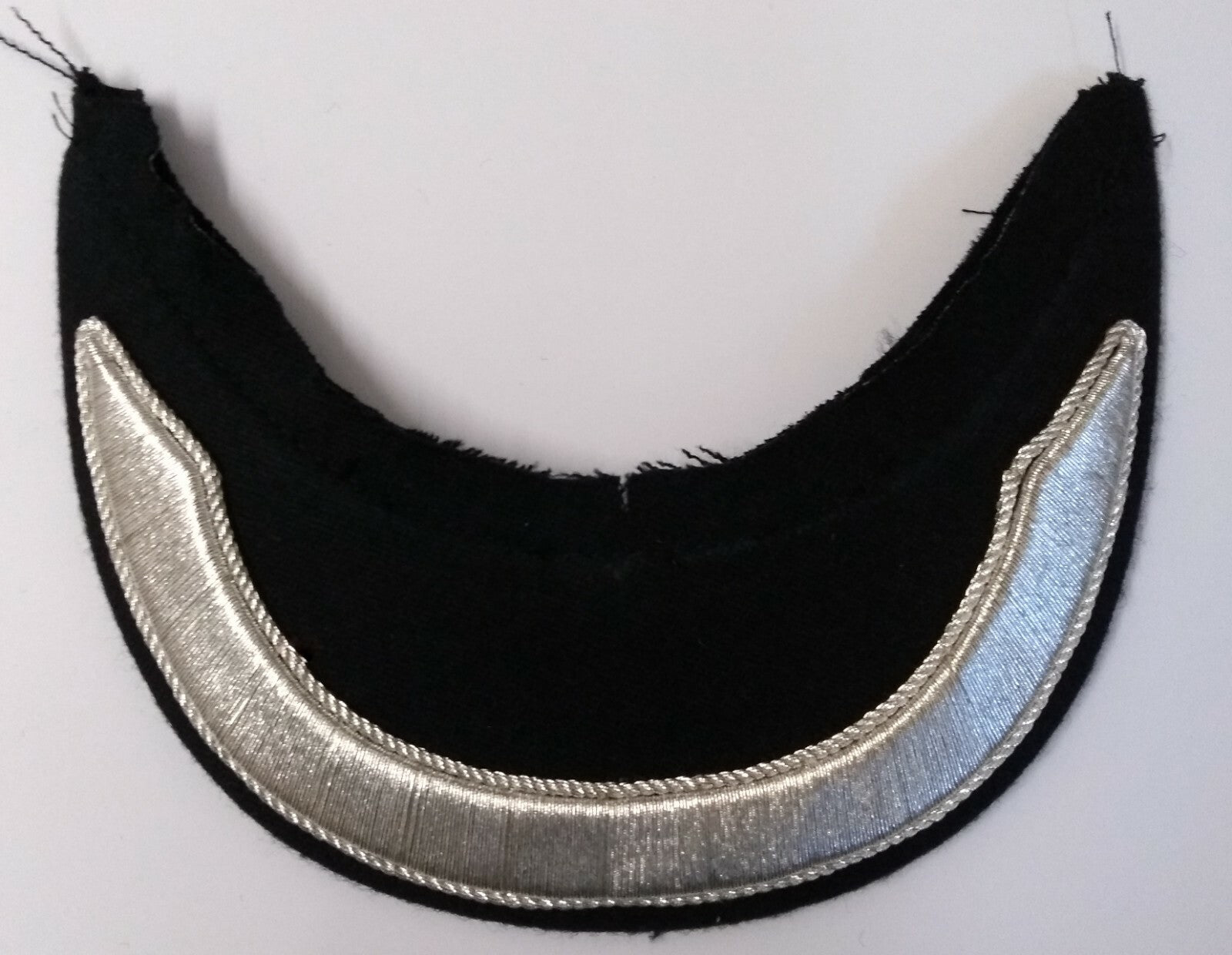 Genuine British Made Senior Officer 3/4" Silver Braid Dress Cap Peak NEW