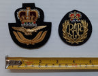 Hat Badges RAF Royal Air Force OFC and OA Embroidered for Dress / Visor Caps