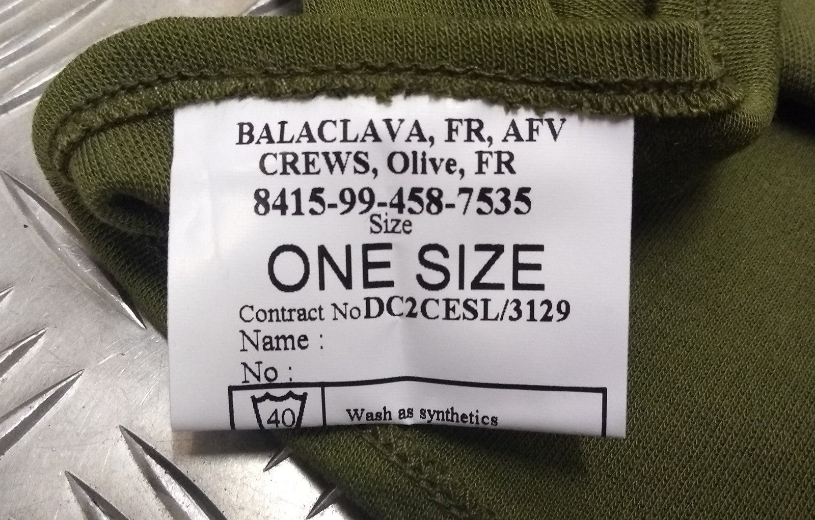 Olive Green Balaclava FR Flame Resistant Genuine British- New
