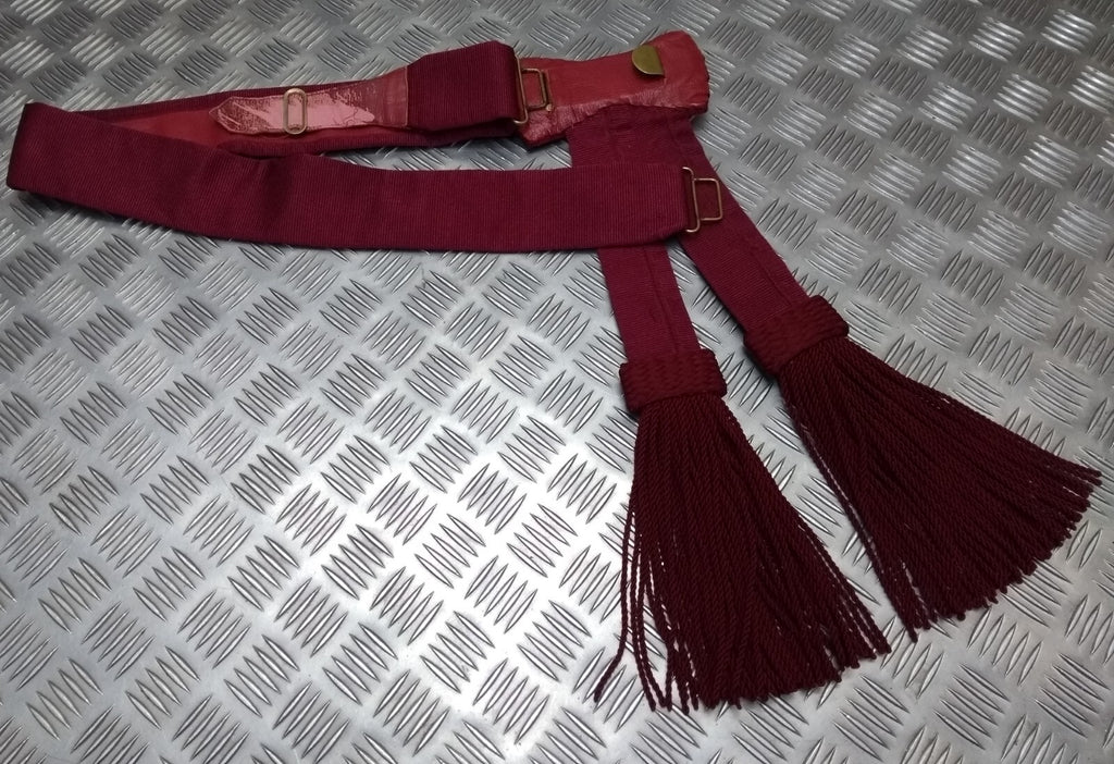 Crimson Waist Sash British Foot Issue For Ceremonies & Parade